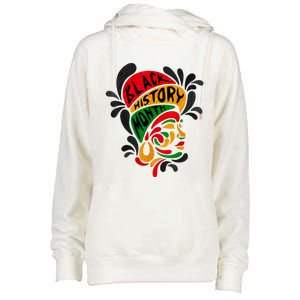 Women's Black History Month Proud African Pride Black Queen. Womens Funnel Neck Pullover Hood