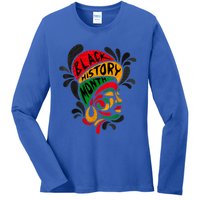 Women's Black History Month Proud African Pride Black Queen. Ladies Long Sleeve Shirt