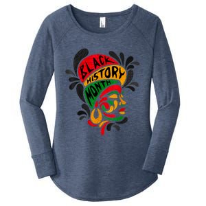 Women's Black History Month Proud African Pride Black Queen. Women's Perfect Tri Tunic Long Sleeve Shirt