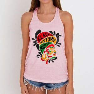 Women's Black History Month Proud African Pride Black Queen. Women's Knotted Racerback Tank