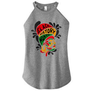 Women's Black History Month Proud African Pride Black Queen. Women's Perfect Tri Rocker Tank