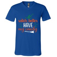 Witch Better Have My Happy Candy Halloween Spell Gift V-Neck T-Shirt