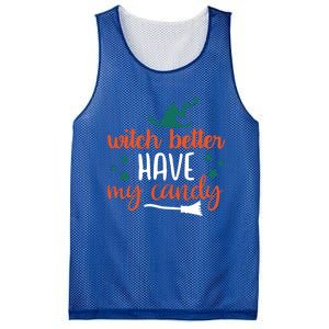 Witch Better Have My Happy Candy Halloween Spell Gift Mesh Reversible Basketball Jersey Tank