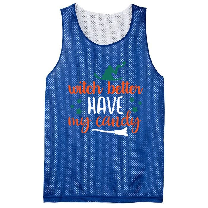 Witch Better Have My Happy Candy Halloween Spell Gift Mesh Reversible Basketball Jersey Tank