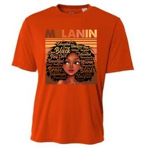 Wo Black History Juneteenth Melanin Birthday Gift Cooling Performance Crew T-Shirt