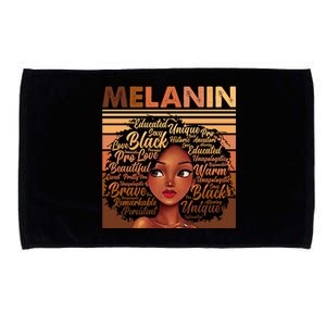 Wo Black History Juneteenth Melanin Birthday Gift Microfiber Hand Towel