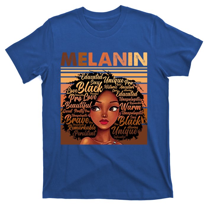 Wo Black History Juneteenth Melanin Birthday Gift T-Shirt