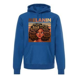 Wo Black History Juneteenth Melanin Birthday Gift Premium Hoodie