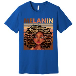 Wo Black History Juneteenth Melanin Birthday Gift Premium T-Shirt