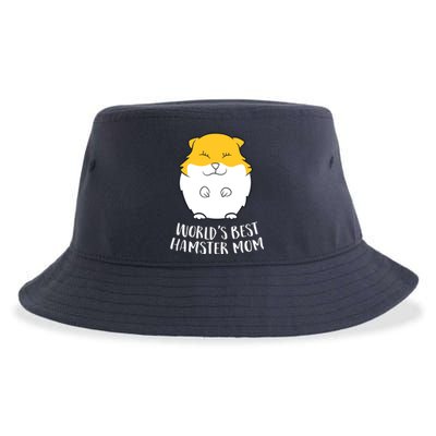 Worlds Best Hamster Mom Funny Hamster Mom Gift Sustainable Bucket Hat