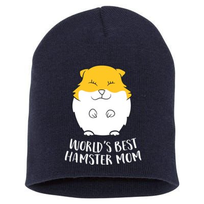 Worlds Best Hamster Mom Funny Hamster Mom Gift Short Acrylic Beanie