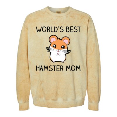 Worlds Best Hamster Mom Colorblast Crewneck Sweatshirt