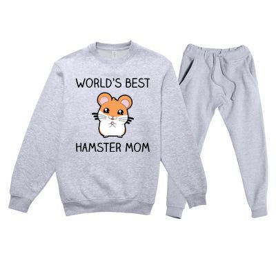 Worlds Best Hamster Mom Premium Crewneck Sweatsuit Set