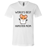 Worlds Best Hamster Mom V-Neck T-Shirt