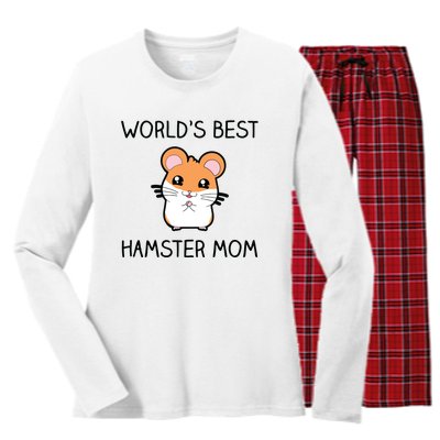 Worlds Best Hamster Mom Women's Long Sleeve Flannel Pajama Set 