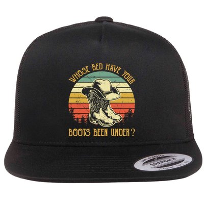 Whose Bed Have Your Boots Been Under Country Music Premium Flatbill Hat