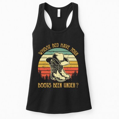 Whose Bed Have Your Boots Been Under Country Music Premium Womens Tank Top