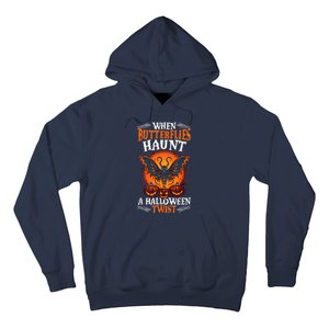 When Butterflies Haunt A Halloween Twist, Scary Pumpkin Tee Hoodie