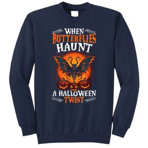 When Butterflies Haunt A Halloween Twist, Scary Pumpkin Tee Tall Sweatshirt