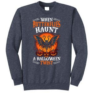 When Butterflies Haunt A Halloween Twist, Scary Pumpkin Tee Sweatshirt