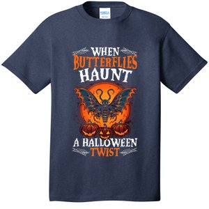 When Butterflies Haunt A Halloween Twist, Scary Pumpkin Tee T-Shirt