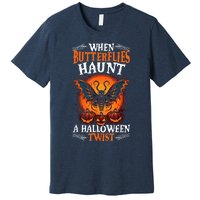 When Butterflies Haunt A Halloween Twist, Scary Pumpkin Tee Premium T-Shirt