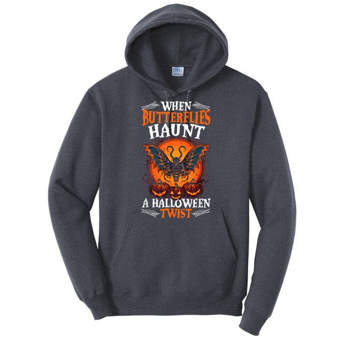 When Butterflies Haunt A Halloween Twist, Scary Pumpkin Tee Tall Hoodie