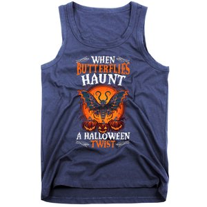 When Butterflies Haunt A Halloween Twist, Scary Pumpkin Tee Tank Top