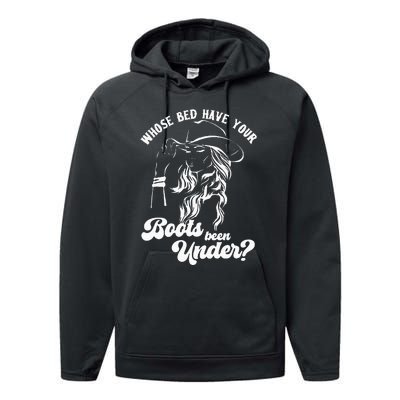 Whose Bed Have Your Boots Been Under Apparel Performance Fleece Hoodie