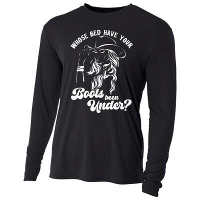 Whose Bed Have Your Boots Been Under Apparel Cooling Performance Long Sleeve Crew