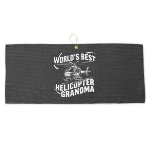 WorldS Best Helicopter Grandma Funny Mom Large Microfiber Waffle Golf Towel