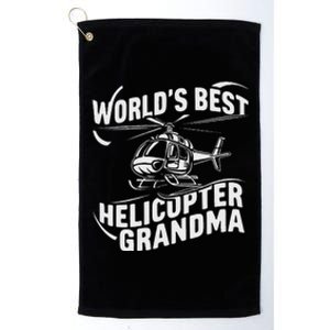 WorldS Best Helicopter Grandma Funny Mom Platinum Collection Golf Towel