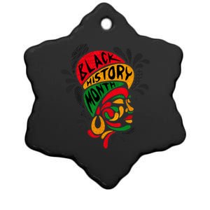 Wo's Black History Month Proud African Pride Ceramic Star Ornament