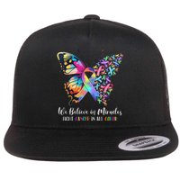 We Believe In Miracles Fight In All Color Support The Cancer Flat Bill Trucker Hat