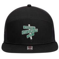 Where Brooklyn Is 7 Panel Mesh Trucker Snapback Hat