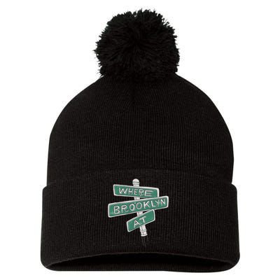 Where Brooklyn Is Pom Pom 12in Knit Beanie