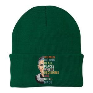 Women Belong In All Places Where Decisions Are Being Made Knit Cap Winter Beanie