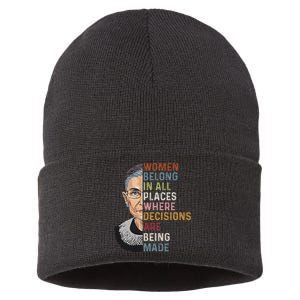 Women Belong In All Places Where Decisions Are Being Made Sustainable Knit Beanie