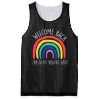 Welcome Back I'm Glad You're Here First Day Of School Mesh Reversible Basketball Jersey Tank