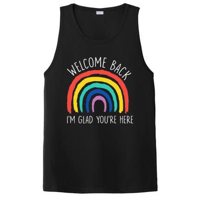 Welcome Back I'm Glad You're Here First Day Of School PosiCharge Competitor Tank