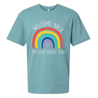 Welcome Back I'm Glad You're Here First Day Of School Sueded Cloud Jersey T-Shirt