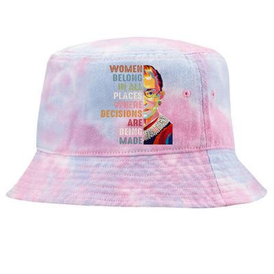 Women Belong In All Places Ruth Bader Ginsburg RBG Tie-Dyed Bucket Hat