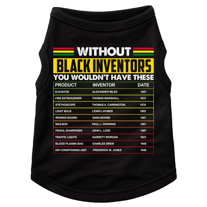 Without Black Inventors You Wouldn't Have These Chart Doggie Tank