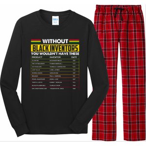 Without Black Inventors You Wouldn't Have These Chart Long Sleeve Pajama Set