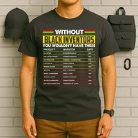 Without Black Inventors You Wouldn't Have These Chart T-Shirt