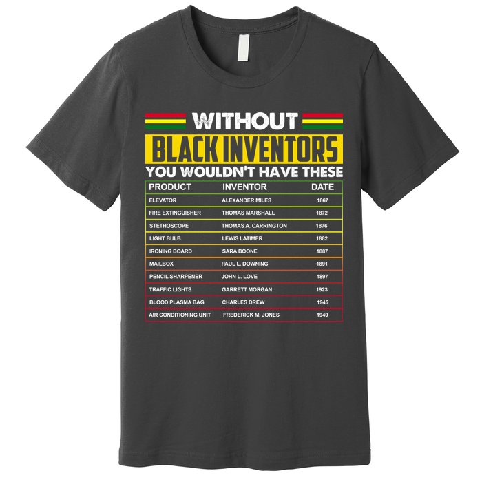 Without Black Inventors You Wouldn't Have These Chart Premium T-Shirt