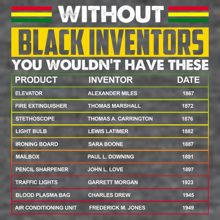 Without Black Inventors You Wouldn't Have These Chart Baby Bodysuit