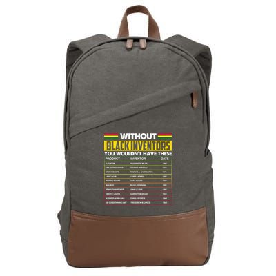 Without Black Inventors You Wouldn't Have These Chart Cotton Canvas Backpack