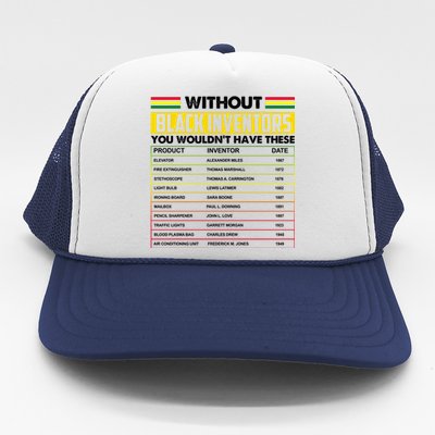 Without Black Inventors You Wouldn't Have These Chart Trucker Hat