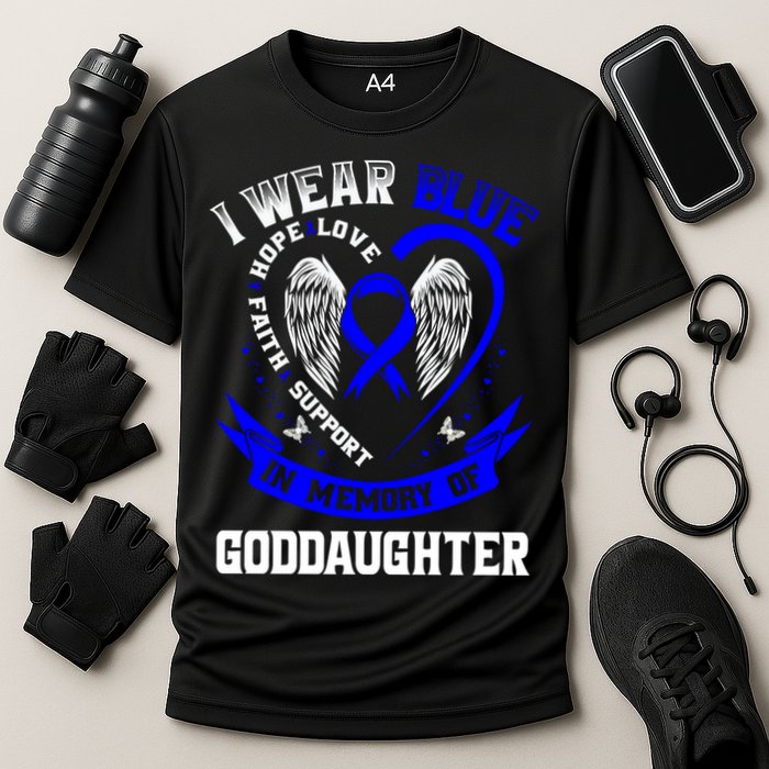 Wear Blue In Memory Of My Goddaughter Colon Cancer Awareness Meaningful Gift Cooling Performance Crew T-Shirt